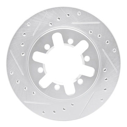 R1 Concepts R1 82-85 Nissan 720 DATSUN Front Left Drilled & Slotted Silver Brake Rotor