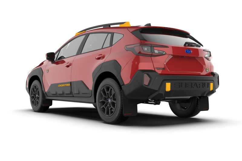 Rally Armor 24-26 Subaru Crosstrek (Wilderness Only) Black UR Mudflap W/Wild-Orange Logo No Drill Re