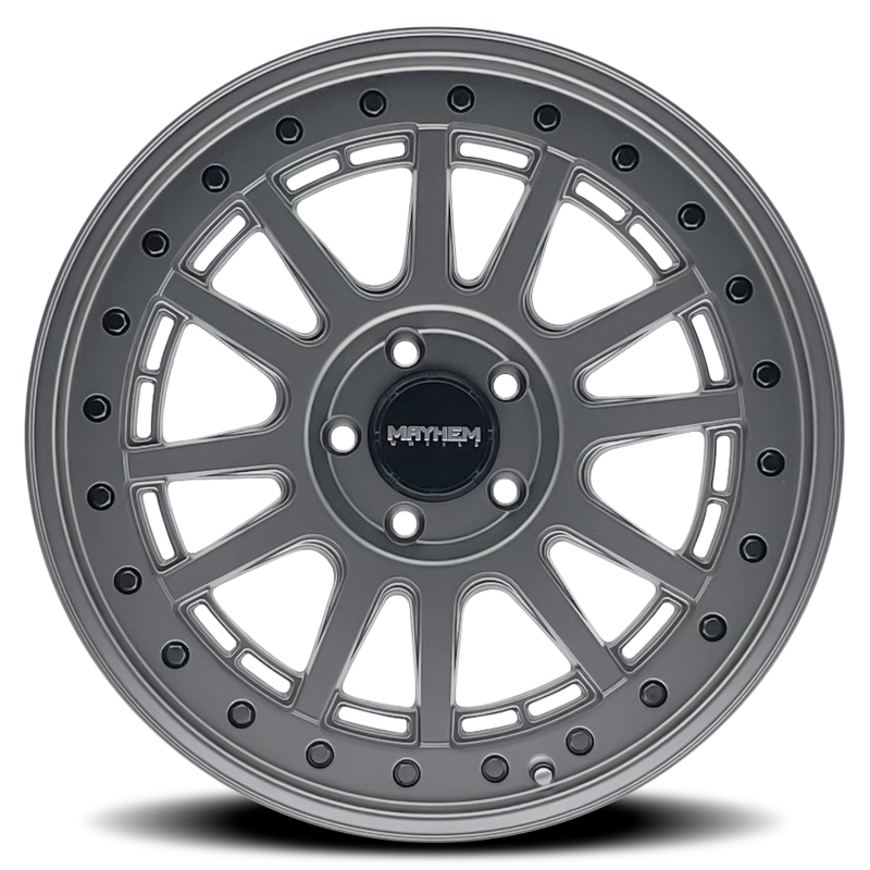 Mayhem 8305 Compass 20x9 / 5x127 BP/ 0mm Offset / 78.1mm Hub Matte Gunmetal w/Blk Bolt Wheel