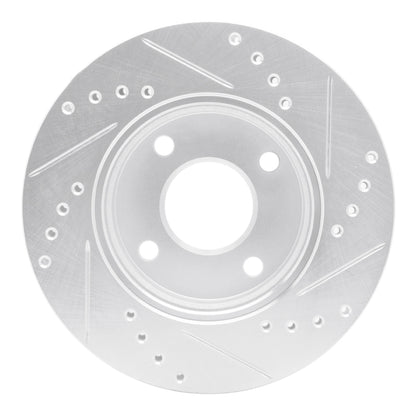 R1 Concepts R1 00-15 Ford Ikon (Mexico / Made In Brazil) Front Left Drilled & Slotted Silver Brake Rotor