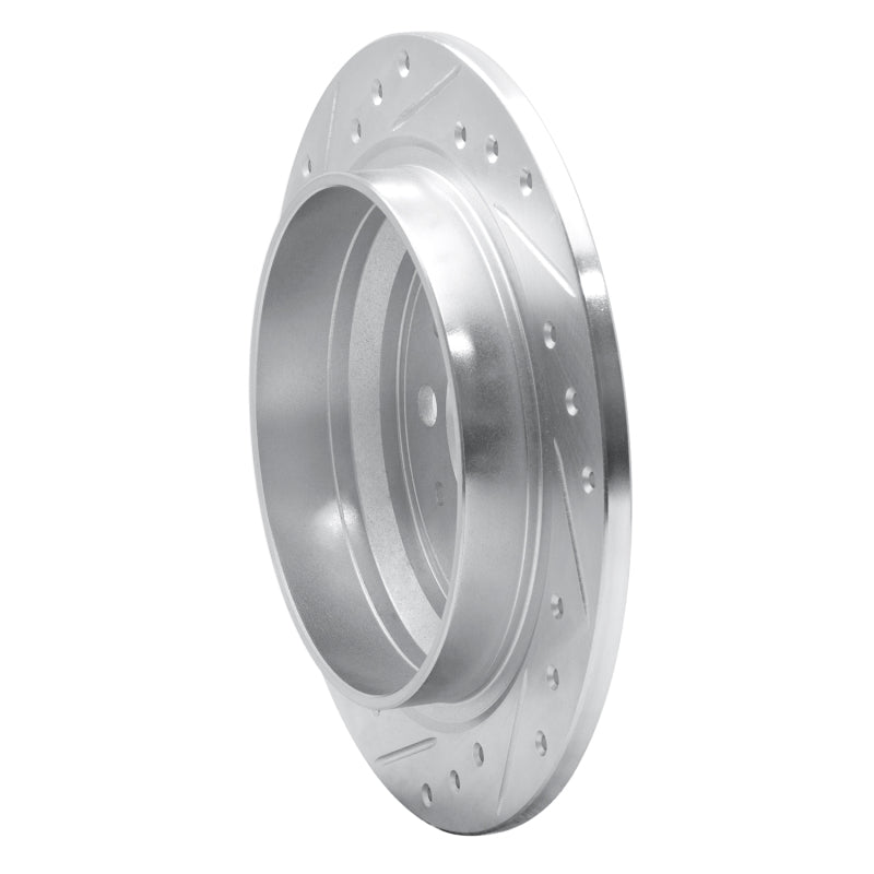 R1 Concepts R1 98-00 Volvo V70 Rear Right Drilled & Slotted Silver Brake Rotor