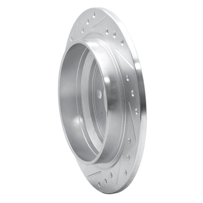 R1 Concepts R1 98-00 Volvo V70 Rear Right Drilled & Slotted Silver Brake Rotor