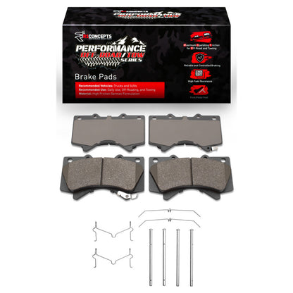 R1 Concepts R1 17-21 Toyota Land Cruiser Front Performance Off-Road/Tow Brake Pads & Hardware Kit