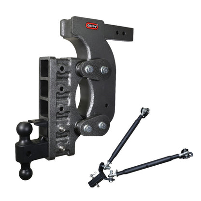 GEN-Y Hitch Gen-Y The Boss Torsion-Flex 2.5in Receiver 18in Drop Hitch w/Dual-Ball/Pintle Lock/Stab Kit