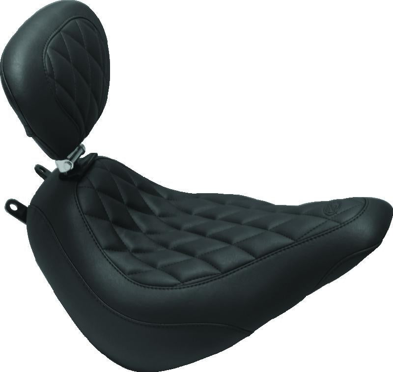 Mustang Motorcycle Mustang 08-21 Harley Electra Glide,Rd Glid, Rd King, Str Glide Tour Passenger Seat w/Studs - Black