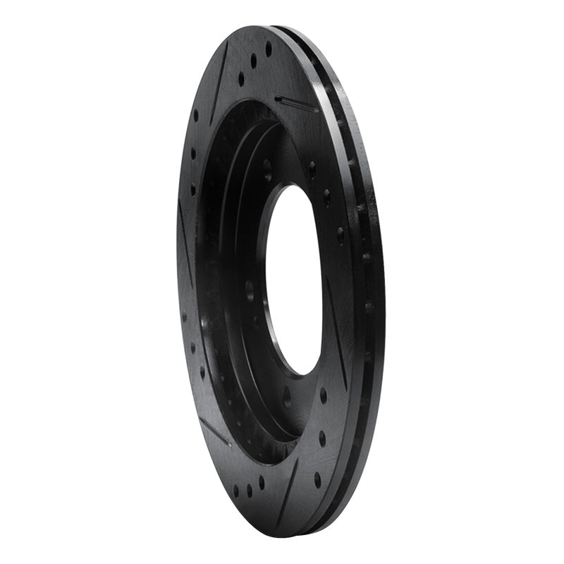 R1 Concepts R1 99-04 Chevrolet Tracker Front Right Drilled & Slotted Black Brake Rotor