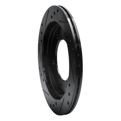 R1 Concepts R1 99-04 Chevrolet Tracker Front Right Drilled & Slotted Black Brake Rotor
