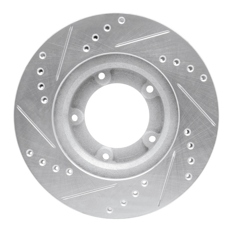 R1 Concepts R1 89-08 Toyota Hilux (Mexico) Front Right Drilled & Slotted Silver Brake Rotor