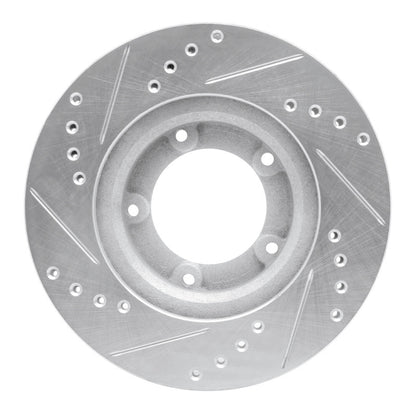 R1 Concepts R1 89-08 Toyota Hilux (Mexico) Front Right Drilled & Slotted Silver Brake Rotor