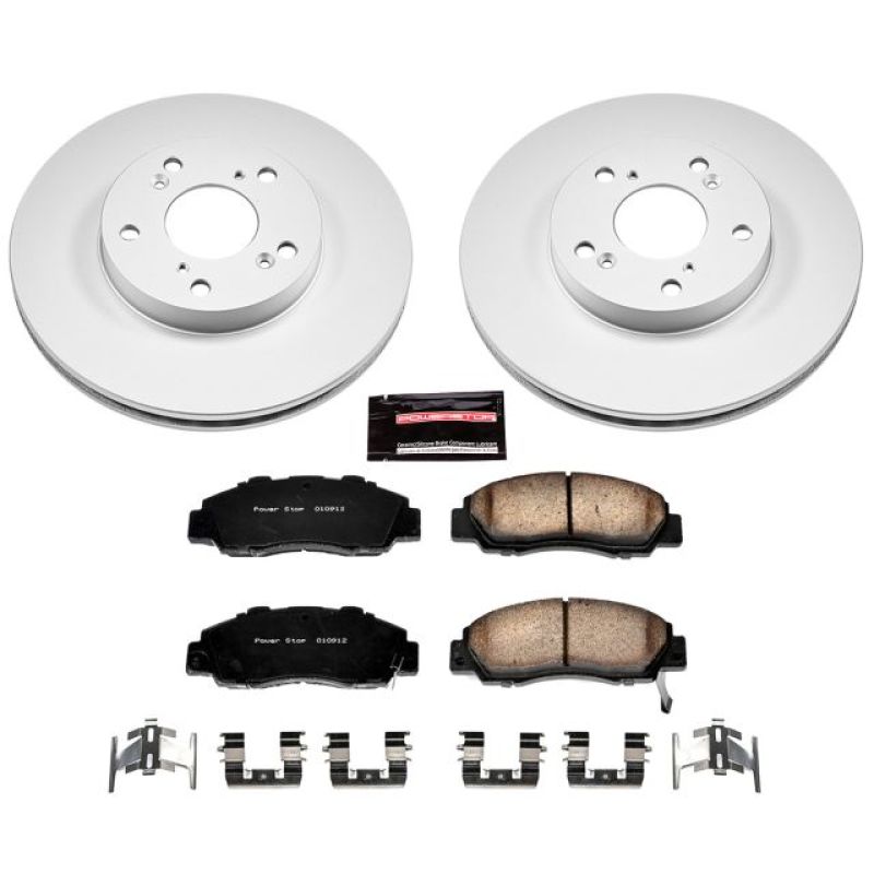 PowerStop Power Stop 98-02 Honda Accord Front Z17 Evolution Geomet Coated Brake Kit
