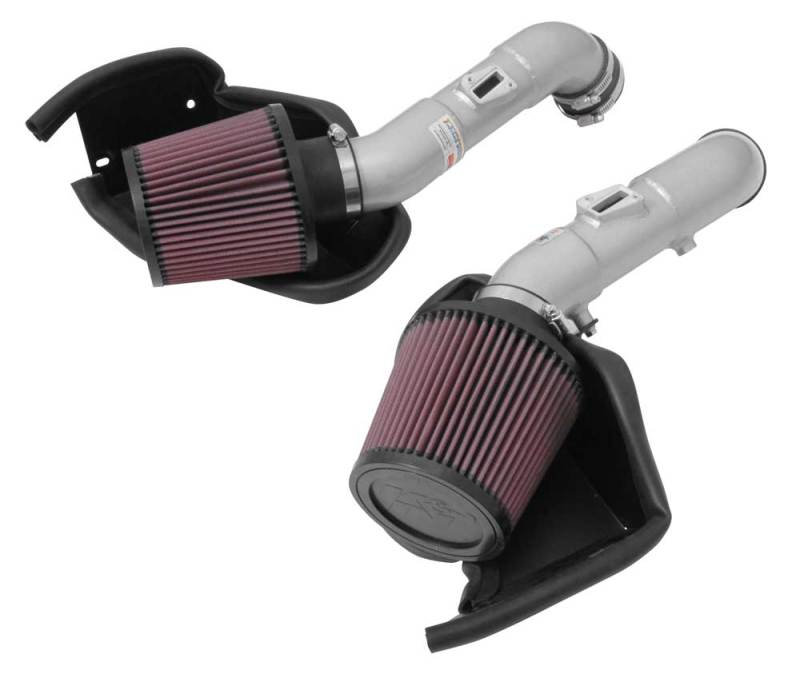 K&N Engineering K&N 14-15 Infiniti Q50 3.7L V6 Dual Silver Typhoon Short Ram Intakes