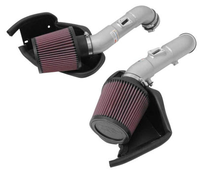 K&N Engineering K&N 14-15 Infiniti Q50 3.7L V6 Dual Silver Typhoon Short Ram Intakes