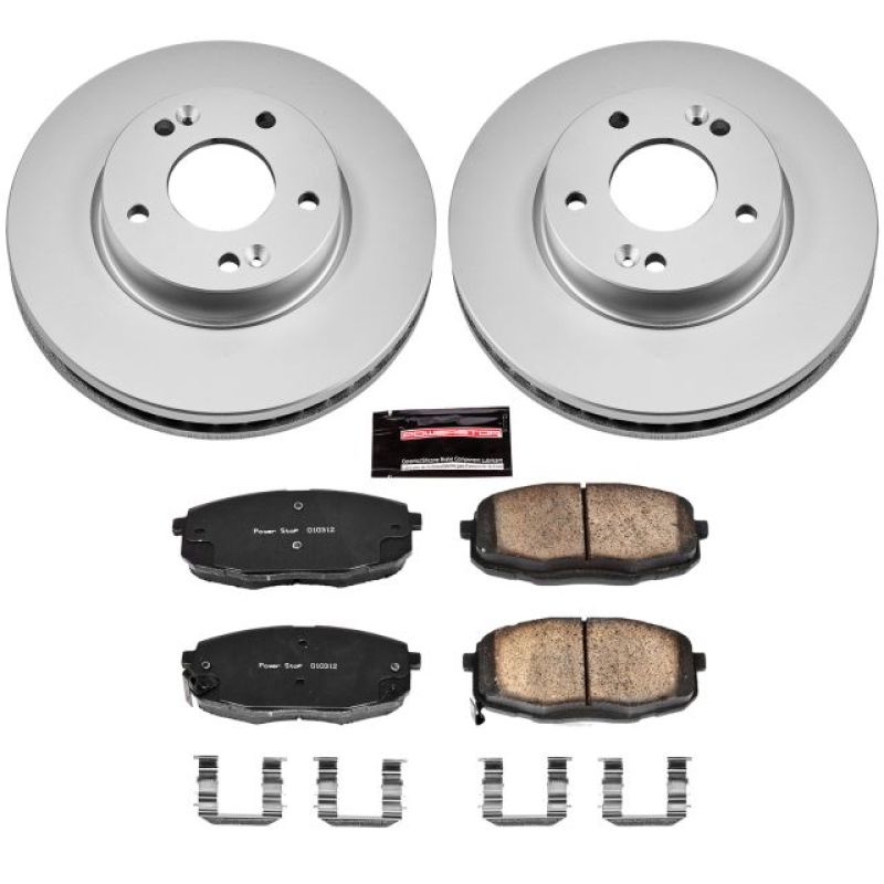 PowerStop Power Stop 14-16 Kia Soul Front Z17 Evolution Geomet Coated Brake Kit