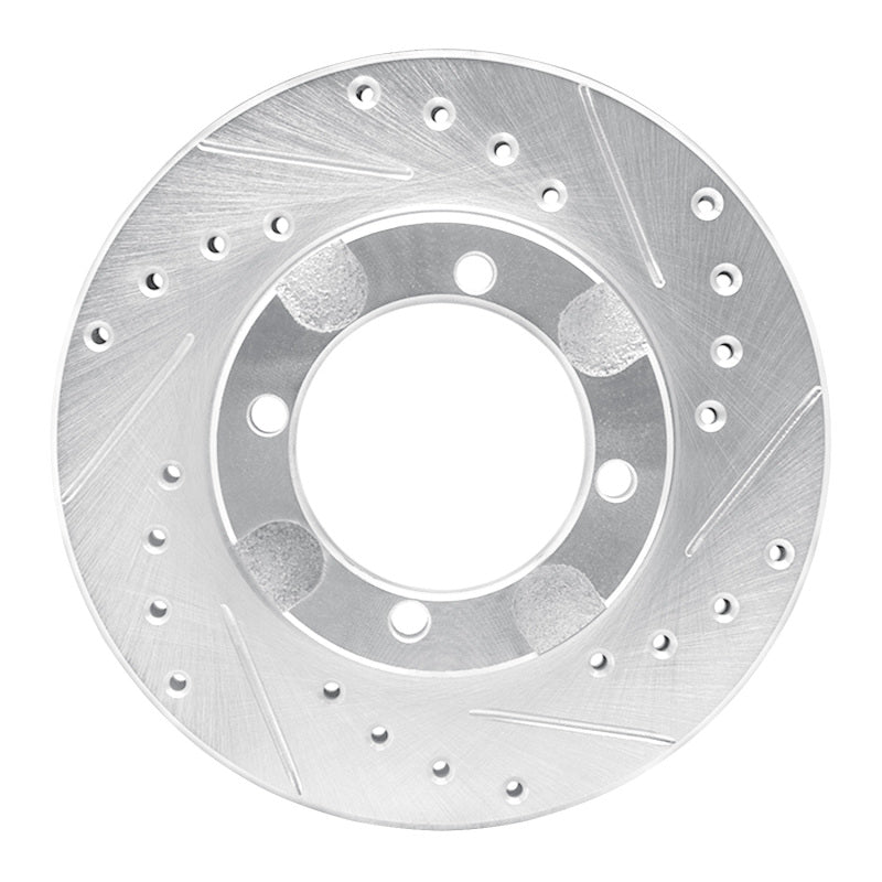 R1 Concepts R1 91-92 Dodge COLT Front Right Drilled & Slotted Silver Brake Rotor