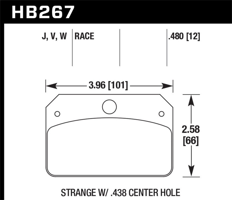 Hawk Performance Hawk DTC-50 Brake Pads for Strange Caliper w/ 0.438in Center Hole