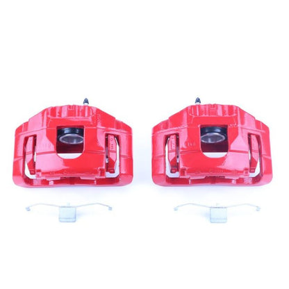 PowerStop Power Stop 05-06 Audi A4 Front Red Calipers w/Brackets - Pair