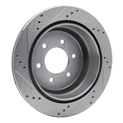 R1 Concepts R1 04-11 Ford F-150 RWD Rear Right Drilled & Slotted Silver Brake Rotor