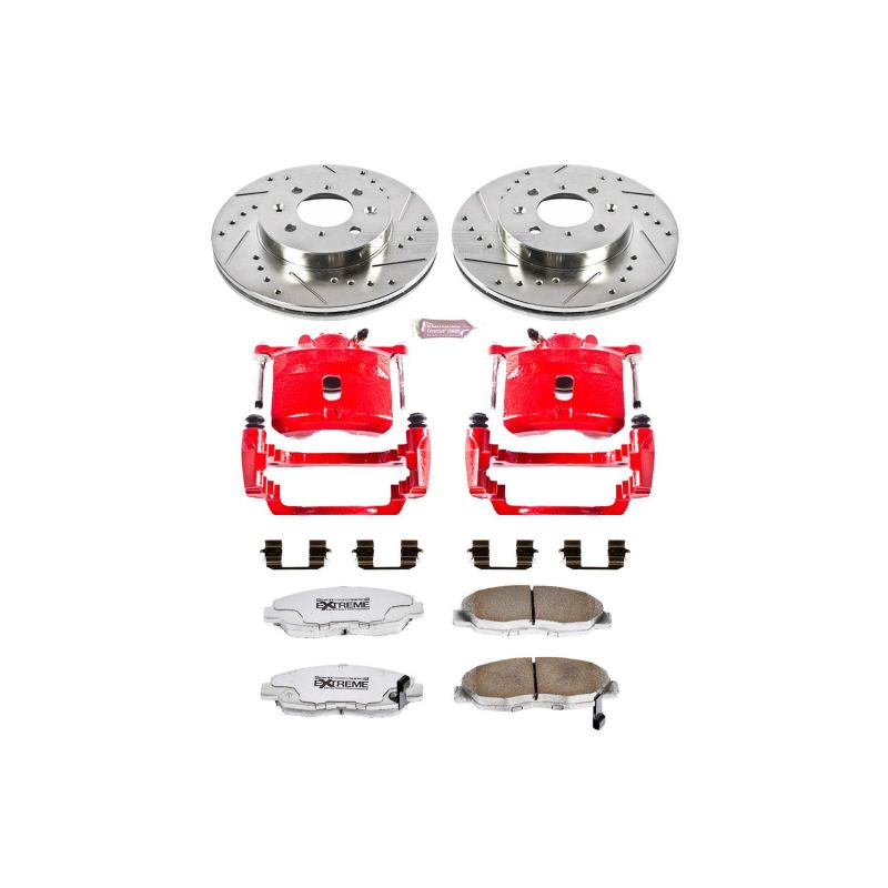 PowerStop Power Stop 01-05 Honda Civic Front Z26 Street Warrior Brake Kit w/Calipers