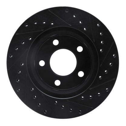 R1 Concepts R1 80-89 American Motors Eagle Front Left Drilled & Slotted Black Brake Rotor