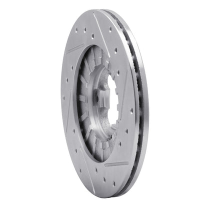 R1 Concepts R1 89-94 Subaru Justy Front Left Drilled & Slotted Silver Brake Rotor