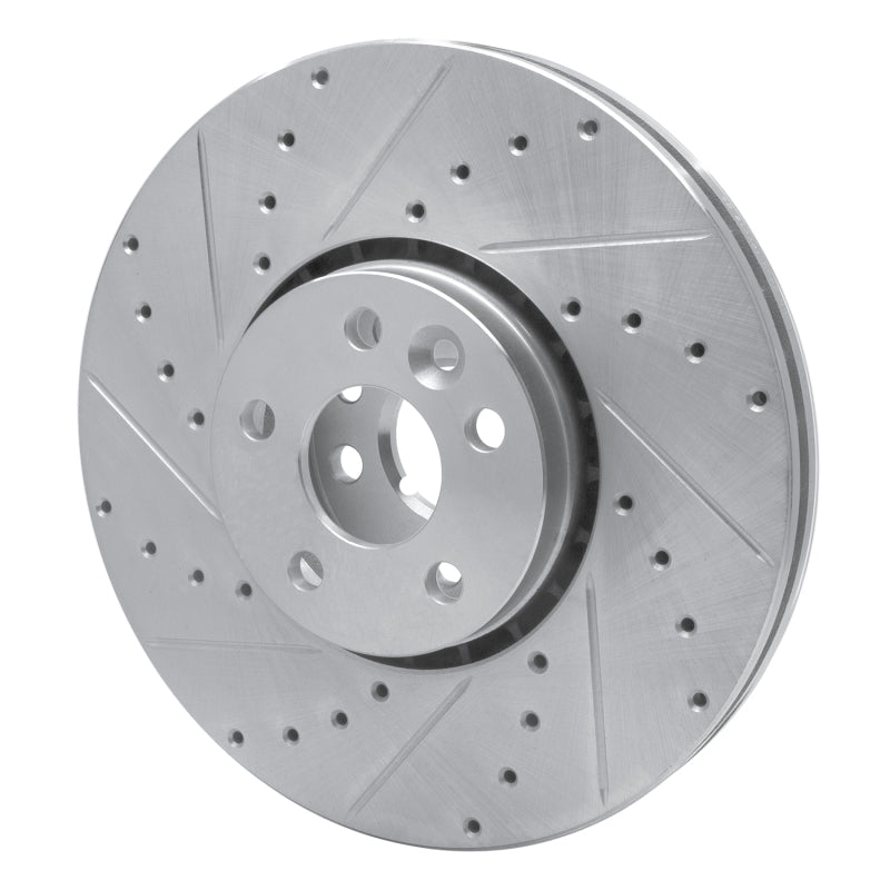 R1 Concepts R1 10-16 Volvo XC60 Front Left Drilled & Slotted Silver Brake Rotor