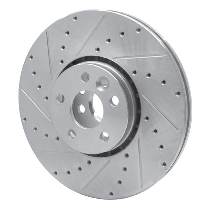 R1 Concepts R1 10-16 Volvo XC60 Front Left Drilled & Slotted Silver Brake Rotor