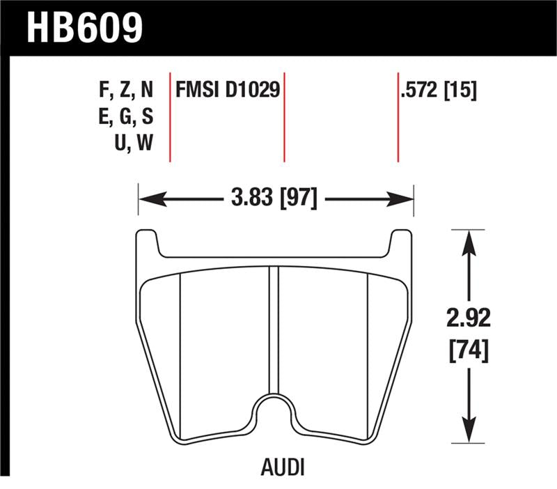 Hawk Performance Hawk 08-11 Audi R8/07-08 RS4/03-04 RS6 / 02-03 VW Phaeton DTC-60 Front Race Brake Pads