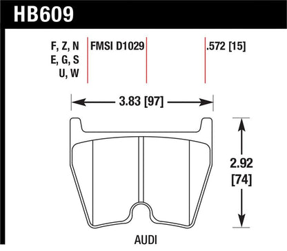 Hawk Performance Hawk 08-11 Audi R8/07-08 RS4/03-04 RS6 / 02-03 VW Phaeton DTC-60 Front Race Brake Pads