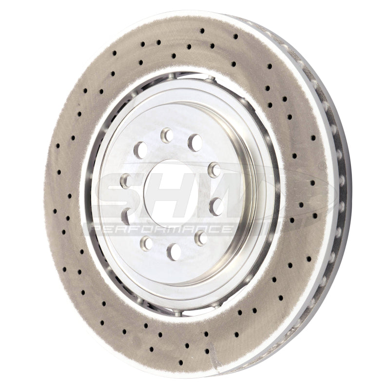 SHW Performance SHW 15-21 Maserati Ghibli 3.0L w/Sport Pkg Front Cross-Drilled Lightweight Brake Rotor (670030935)