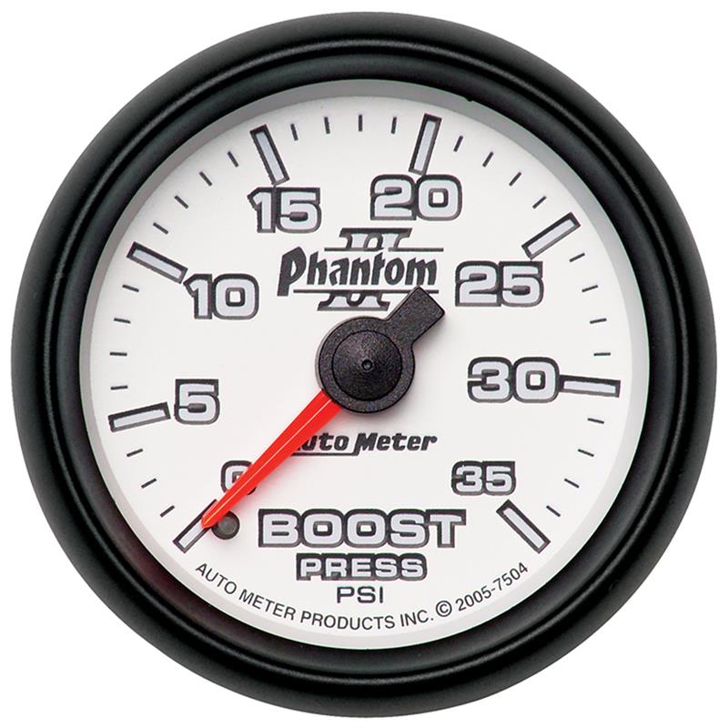Autometer Phantom II 52.4mm Mechanical 0-35 PSI Boost Gauge