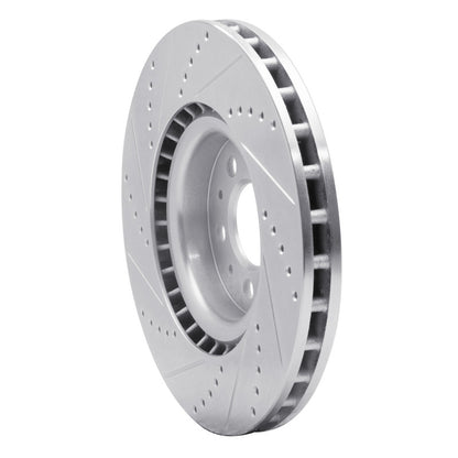 R1 Concepts R1 04-07 Volvo V70 Front Right Drilled & Slotted Silver Brake Rotor