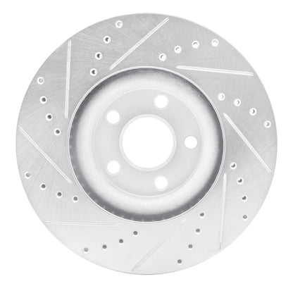 R1 Concepts R1 15-20 Ford Edge Front Right Drilled & Slotted Silver Brake Rotor