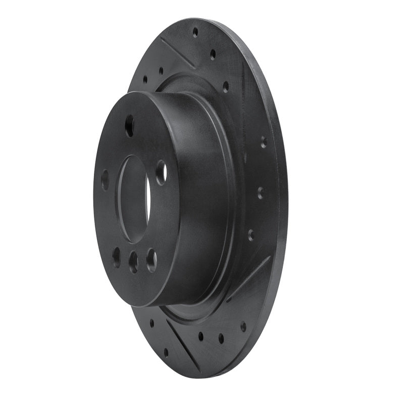 R1 Concepts R1 14-25 BMW 220i (Mexico) Rear Right Drilled & Slotted Black Brake Rotor