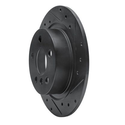 R1 Concepts R1 14-25 BMW 220i (Mexico) Rear Right Drilled & Slotted Black Brake Rotor