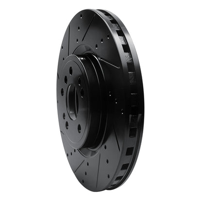 R1 Concepts R1 12-18 Mercedes-Benz ML350 Front Left Drilled & Slotted Black Brake Rotor