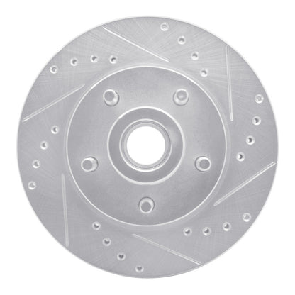 R1 Concepts R1 70-72 Dodge CHALLENGER Front Right Drilled & Slotted Silver Brake Rotor
