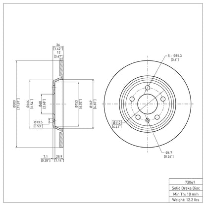 DFC 08-25 Audi A6 Quattro Rear Brake Rotor