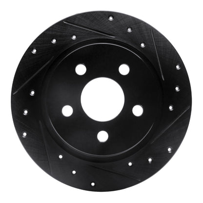 R1 Concepts R1 18-23 Ford Transit CONNECT Rear Right Drilled & Slotted Black Brake Rotor