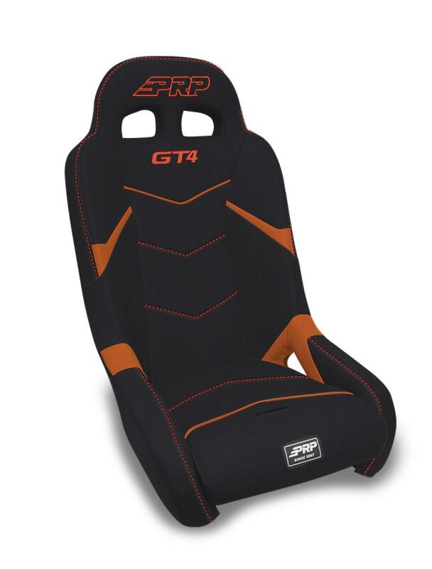 PRP Seats PRP Polaris RZR/Can-Am Maverick GT4 Suspension Seat - Black/Orange