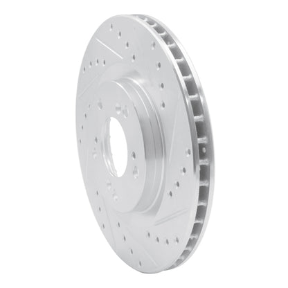 R1 Concepts R1 00-09 Honda S2000 Front Right Drilled & Slotted Silver Brake Rotor