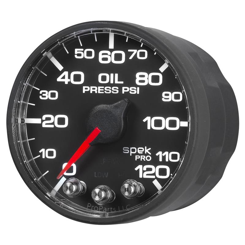 Autometer Spek-Pro 52.4mm 0-120 PSI Digital Stepper Motor Oil Pressure Gauge