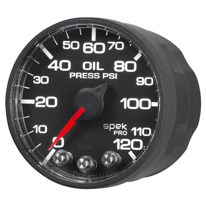 Autometer Spek-Pro 52.4mm 0-120 PSI Digital Stepper Motor Oil Pressure Gauge