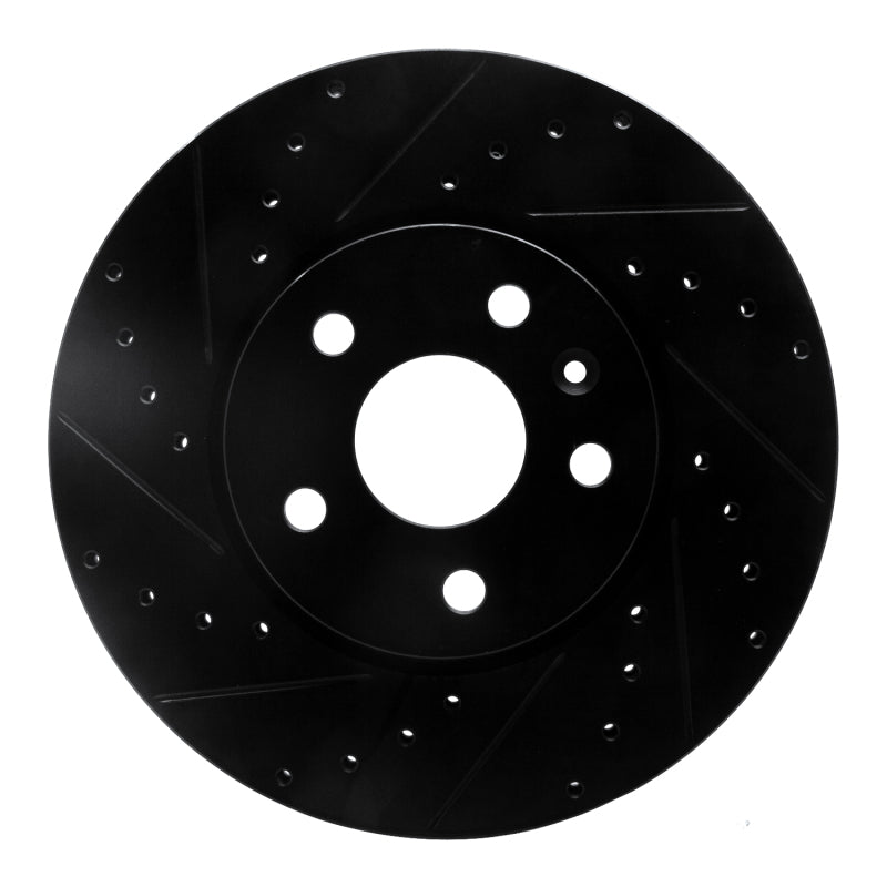 R1 Concepts R1 10-25 Buick Allure Front Left Drilled & Slotted Black Brake Rotor