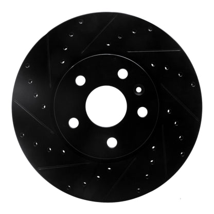 R1 Concepts R1 10-25 Buick Allure Front Left Drilled & Slotted Black Brake Rotor