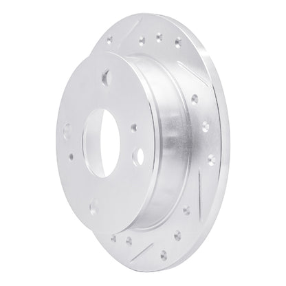 R1 Concepts R1 85-87 Toyota Corolla (US/Canada) Rear Left Drilled & Slotted Silver Brake Rotor
