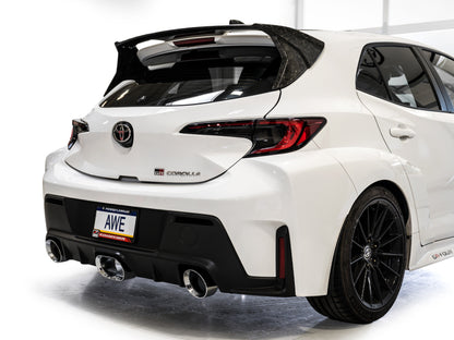 AWE Tuning 23-24 Toyota GR Corolla Touring Edition Cat-Back Exhaust - Chrome Silver Tips