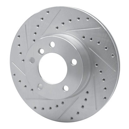 R1 Concepts R1 07-21 BMW 228I xDrive Front Left Drilled & Slotted Silver Brake Rotor