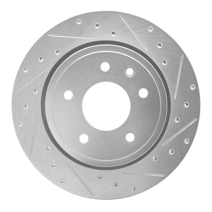 R1 Concepts R1 1995-2006 Jaguar XJS Rear Right Drilled & Slotted Silver Brake Rotor