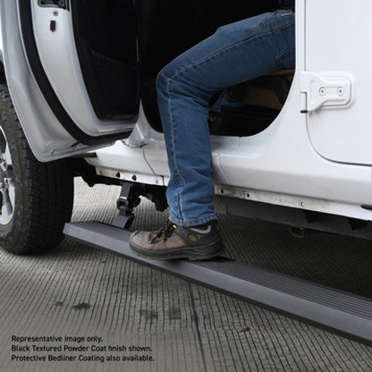 Go Rhino RealTruck 07-17 Jeep Wrangler 4dr VoltStep Electric Running Board Kit (Cut Req.) - Tex. Blk
