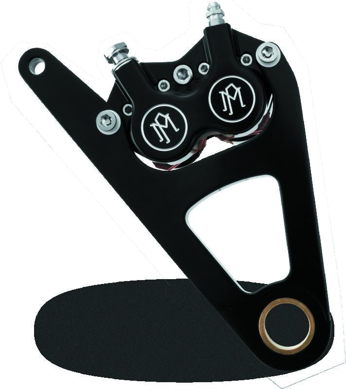 Performance Machine Front 4 Piston Caliper and Bracket - Contrast Cut